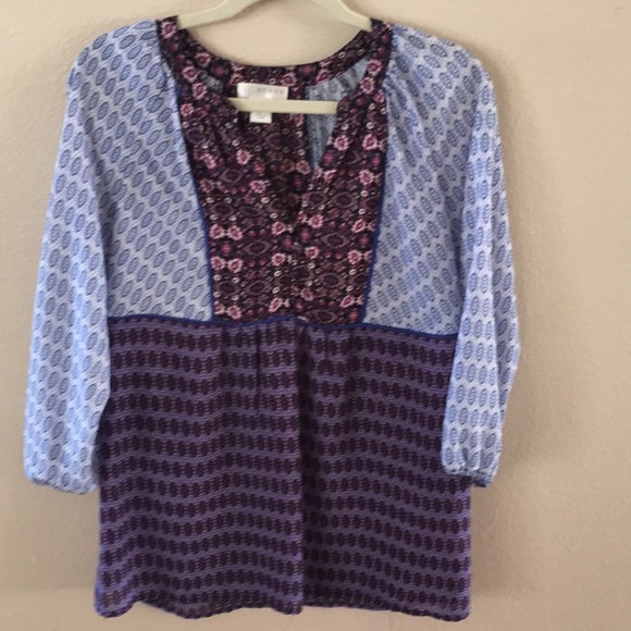 Kenar boho printed blouse, size Small - Picture 3 of 8